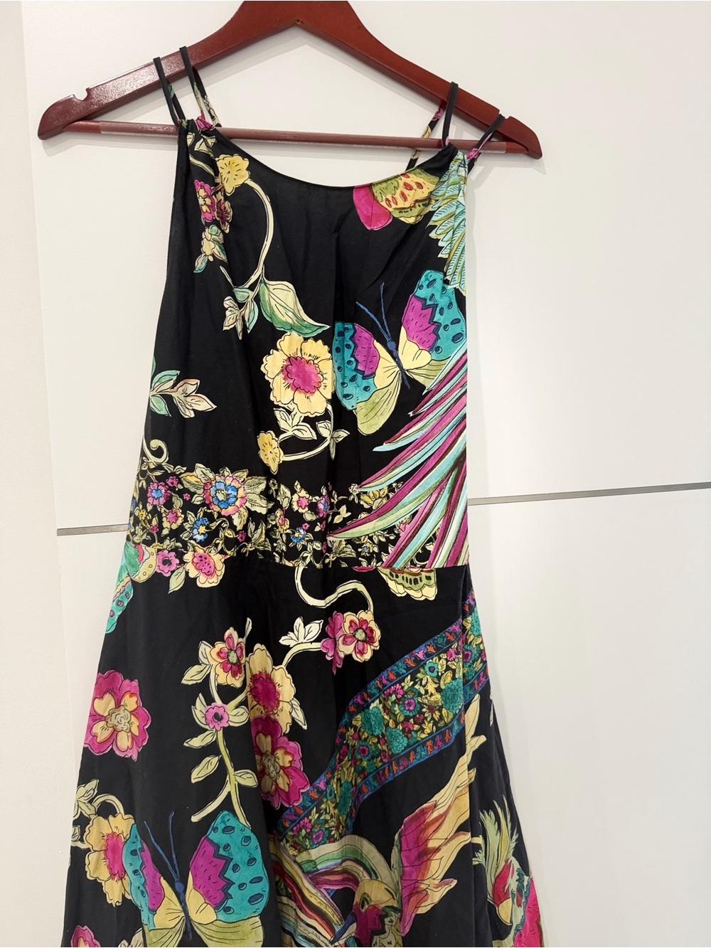 Red Valentino Birds of Paradise Silk Dress